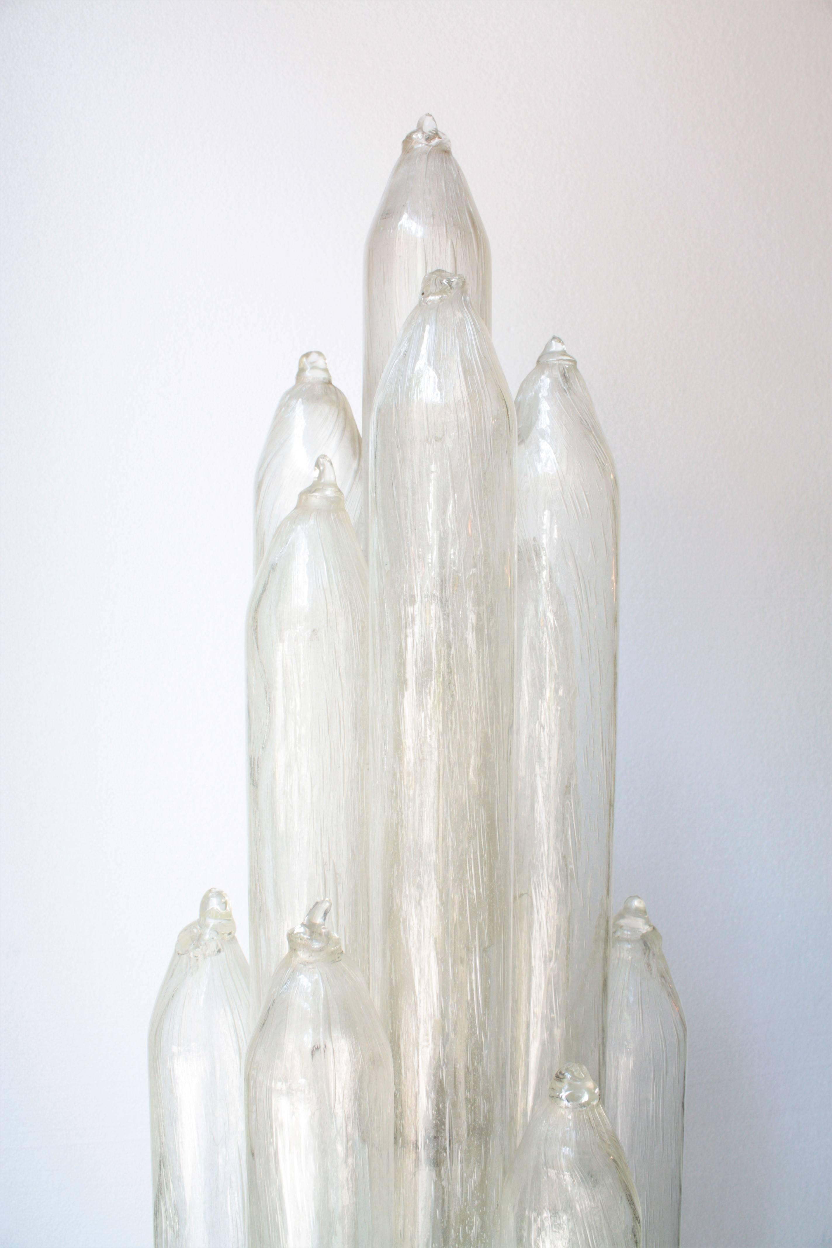 Italian Carlo Nason Mazzega Rocket Glass Floor Lamp, Italy, 1960s For Sale