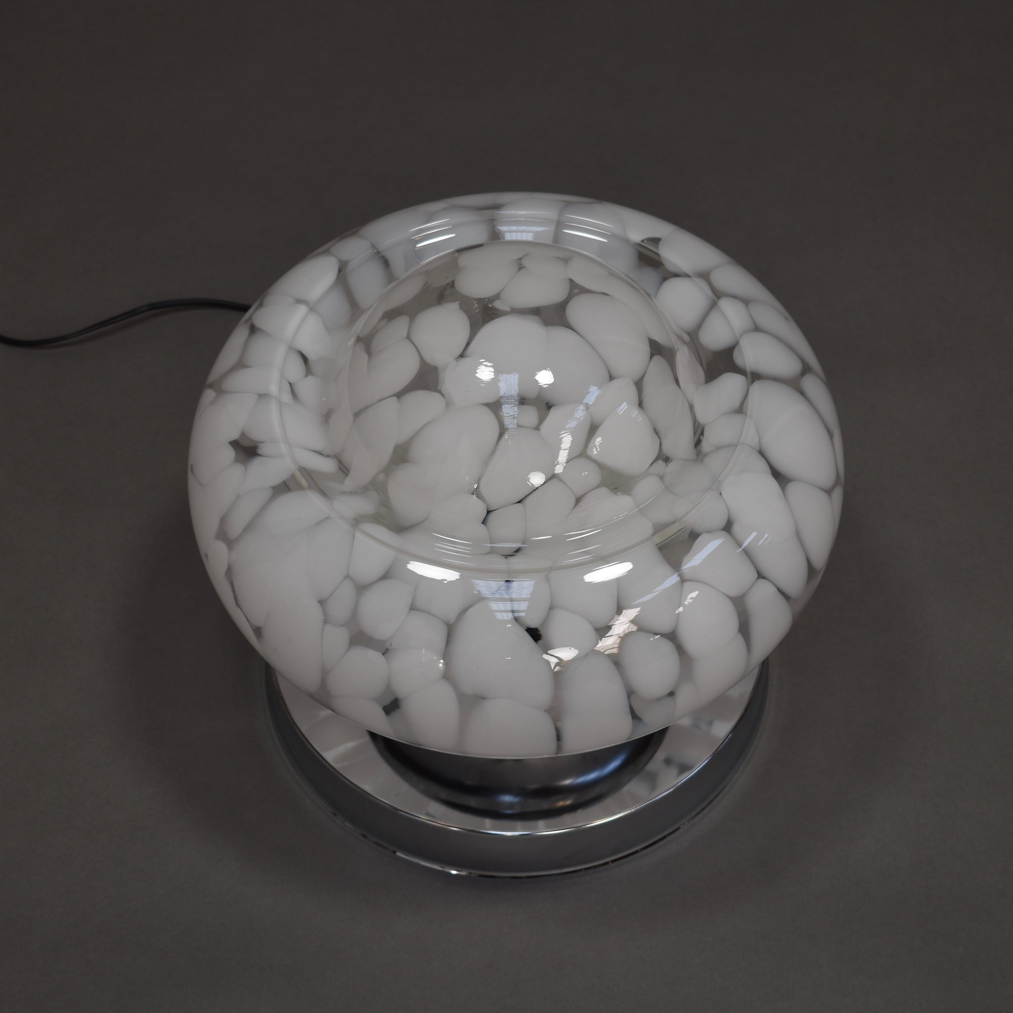 Italian Mazzega Table Lamp Murano Glass, circa 1970 For Sale 1