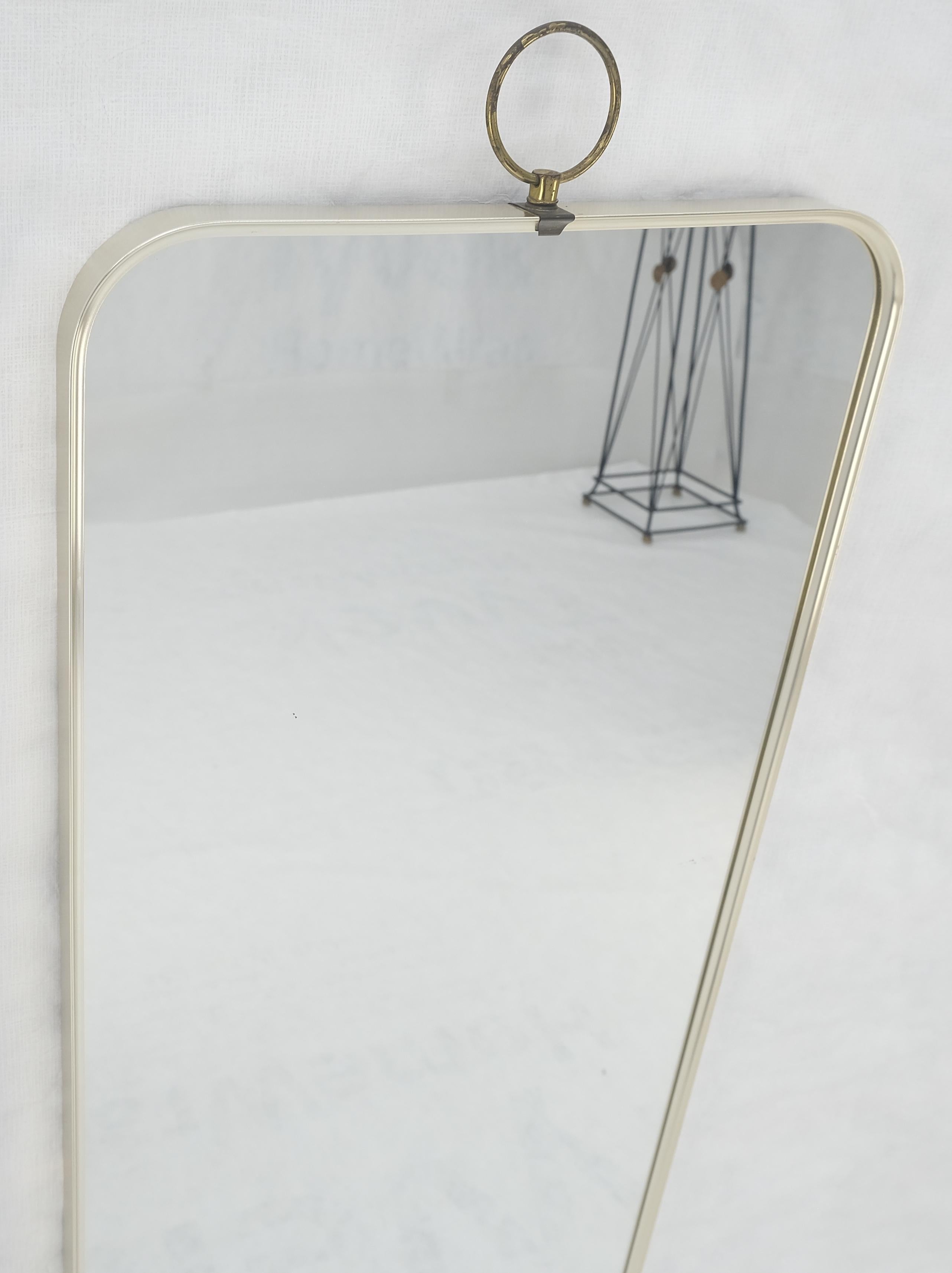 Mid-Century Modern Miroir mural italien MCM c1970s en aluminium 15x51