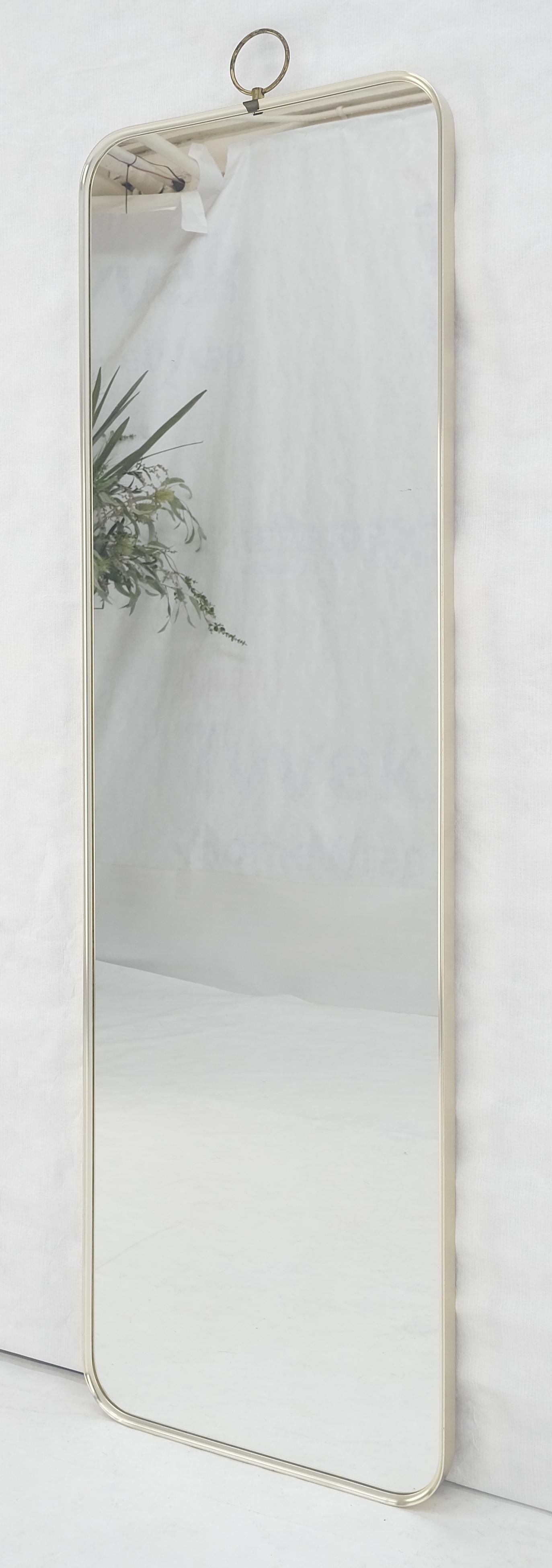 Miroir mural italien MCM c1970s en aluminium 15x51
