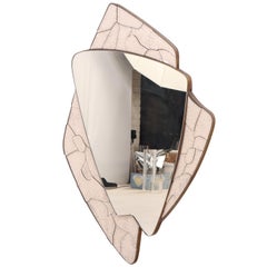Italian MCM Ceramic and Bronze Custom Mirror