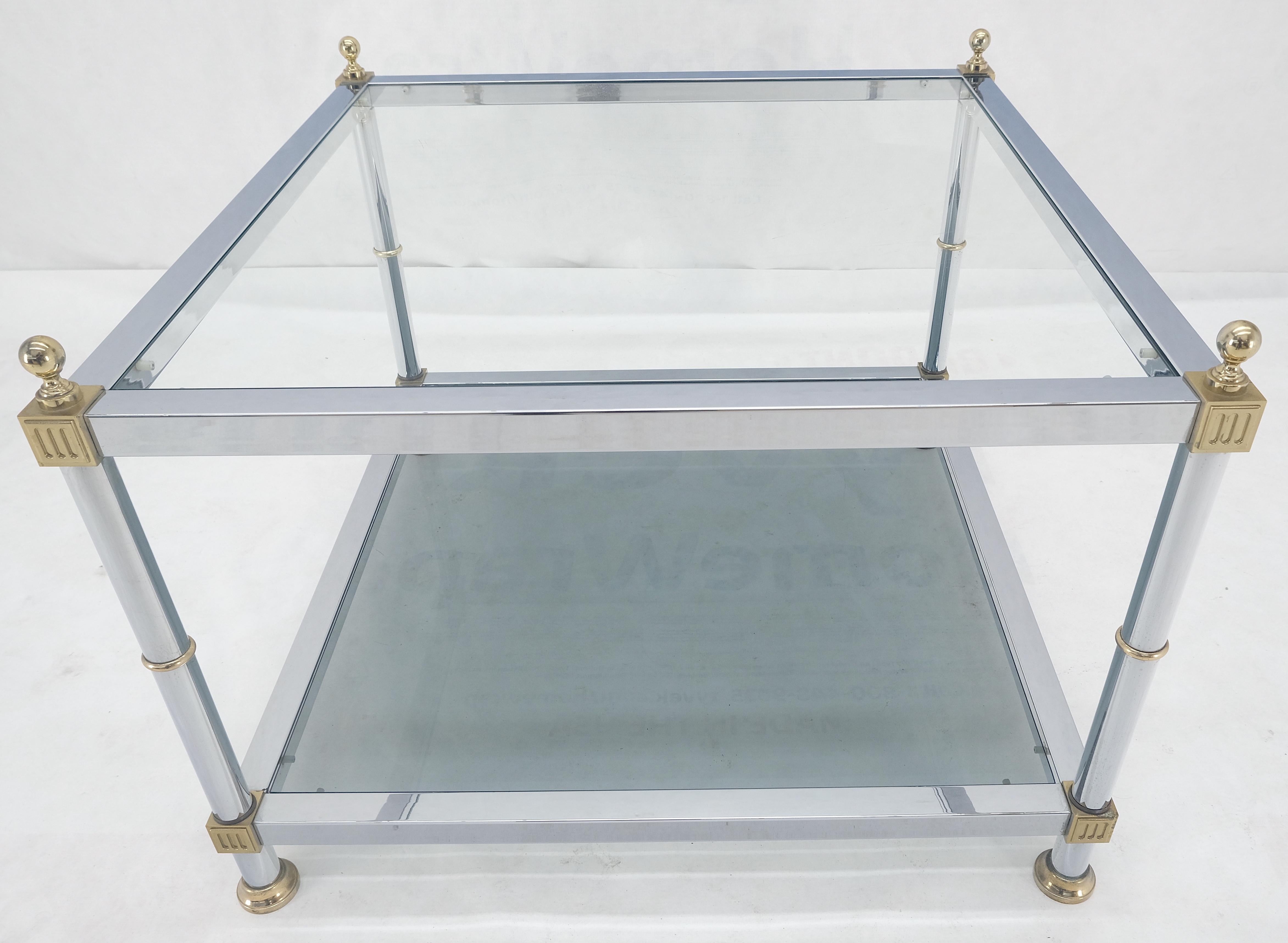 Italienisch MCM Chrom Messing Rauchglas 30