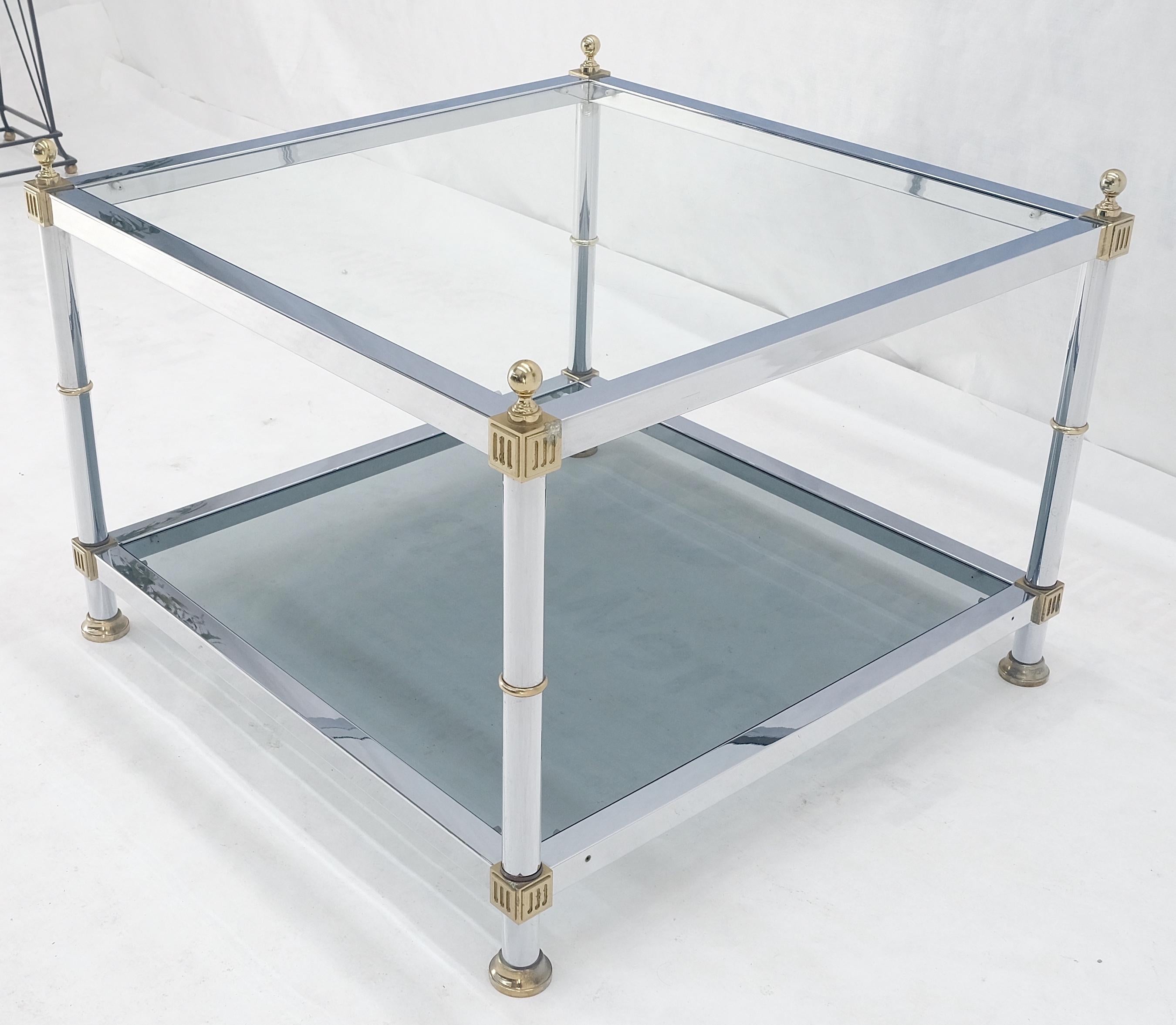 Italienisch MCM Chrom Messing Rauchglas 30