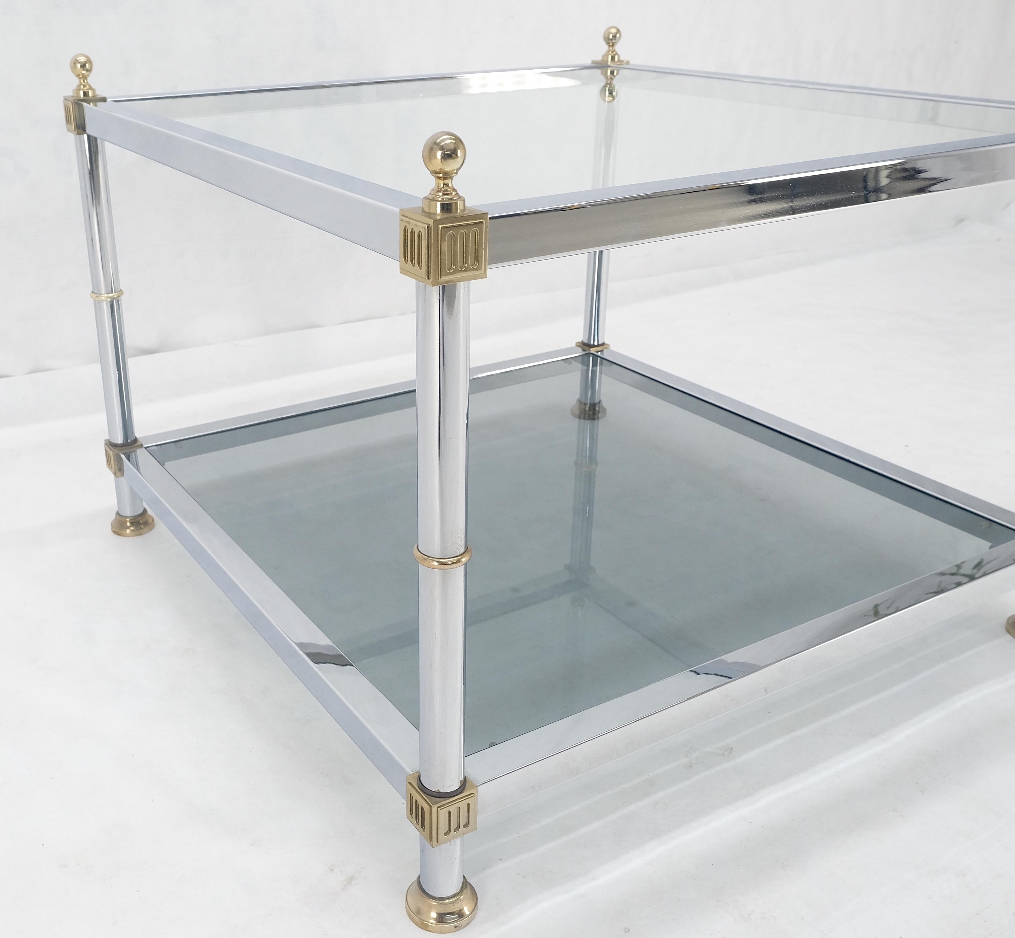 Italienisch MCM Chrom Messing Rauchglas 30