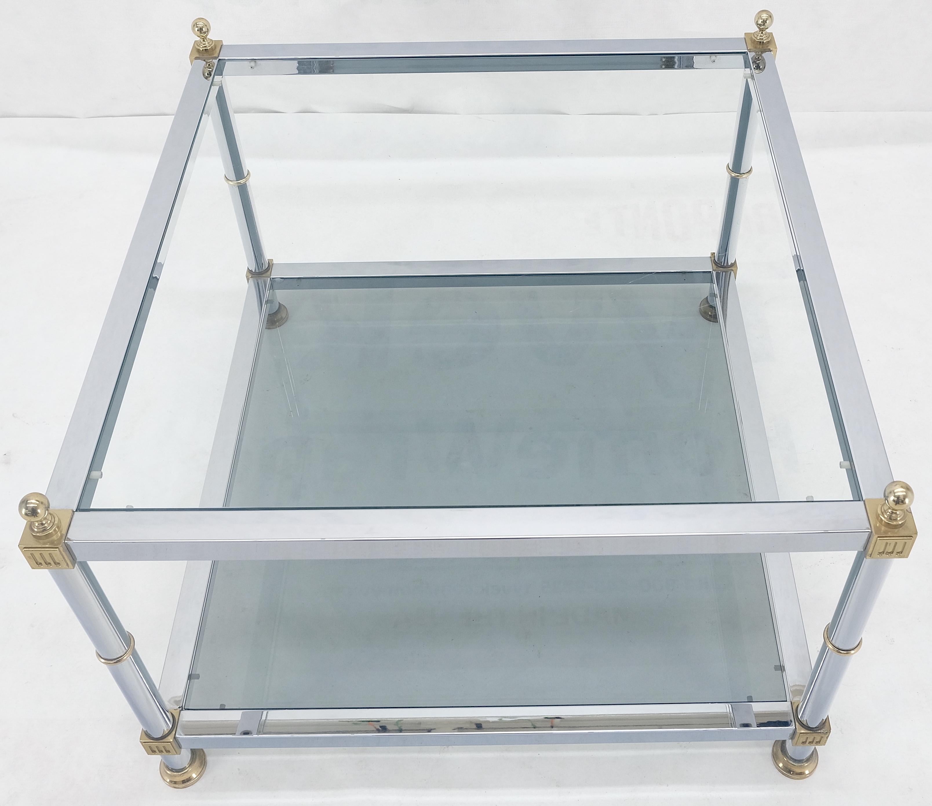 Italienisch MCM Chrom Messing Rauchglas 30