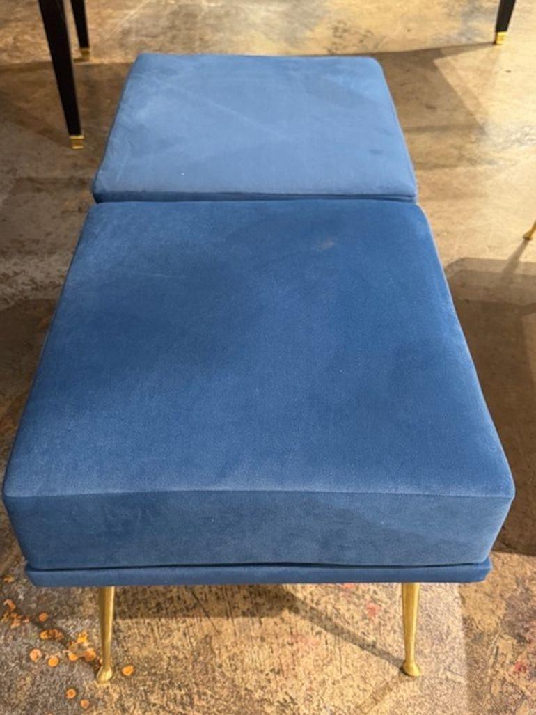 Bancos de diseño italiano MCM Gio Ponti con patas de latón Italiano en venta