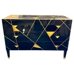 Italian MCM Inlaid Brass Chest