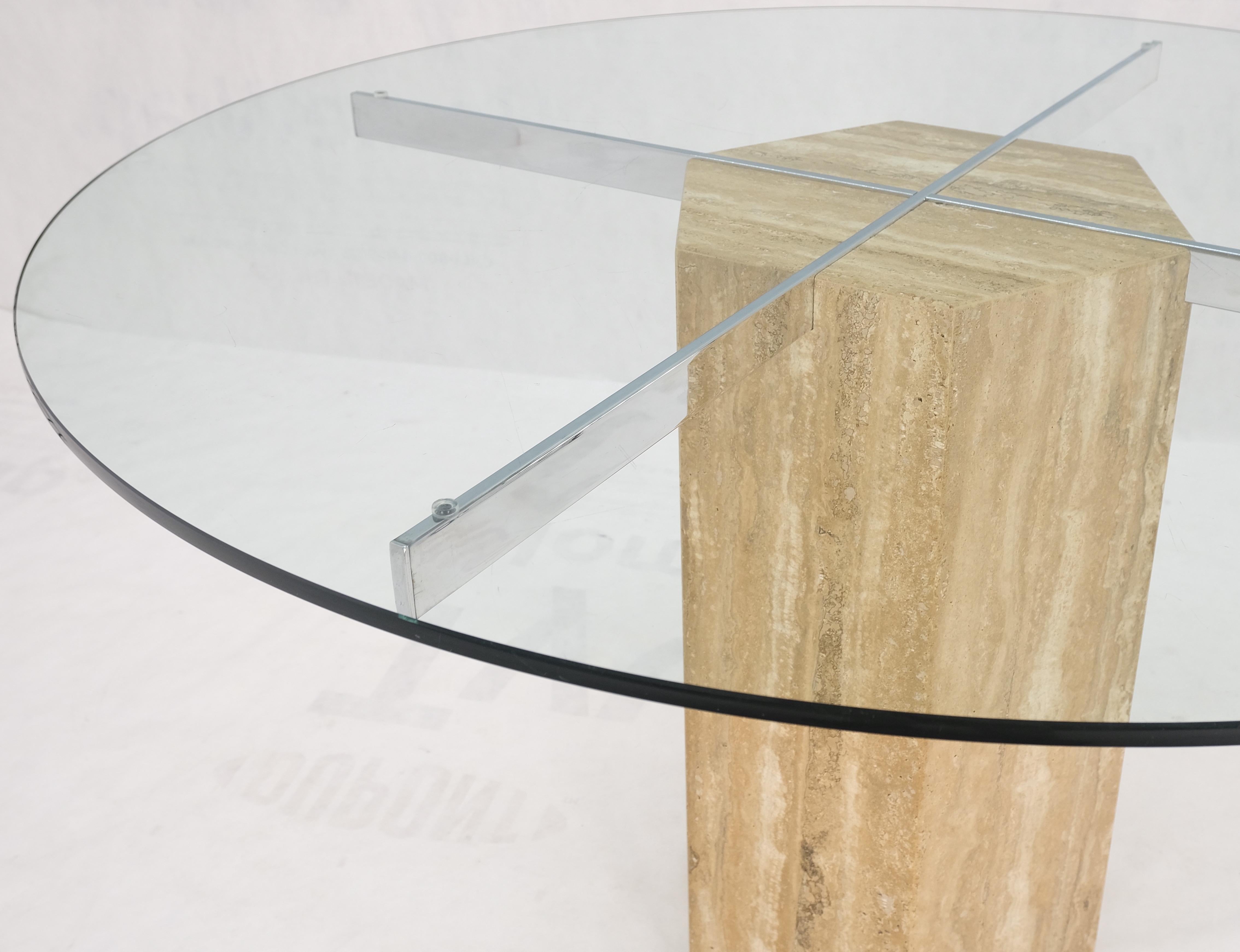 hexagon glass dining table