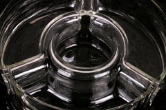 Italian "Membrane" Tray / offering bowl - Clear Murano Glass - by Toni Zuccheri