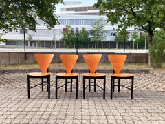 Italian Memphis Triangle Dining chairs, Set of 4