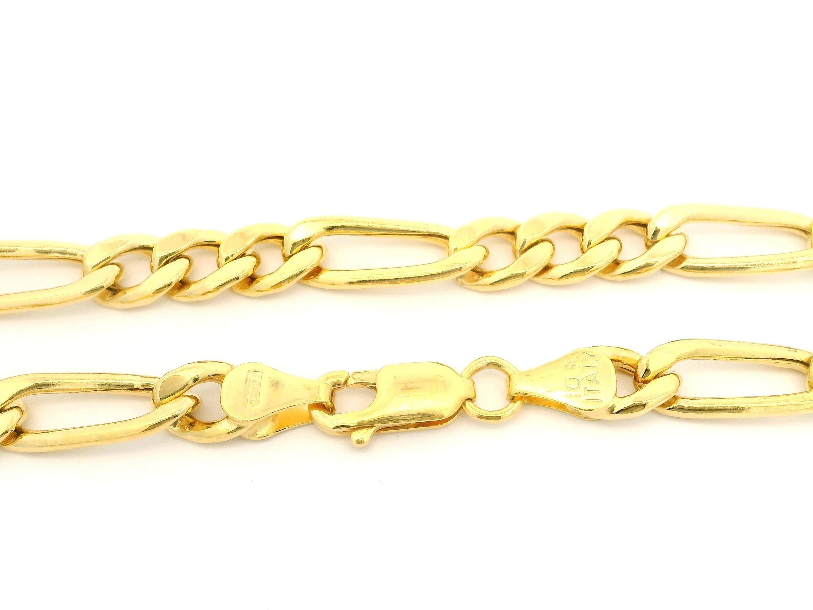 Material: Solid 10k Yellow Gold - Hollow Design
Weight: 12.3 Grams
Chain Type: 21.5