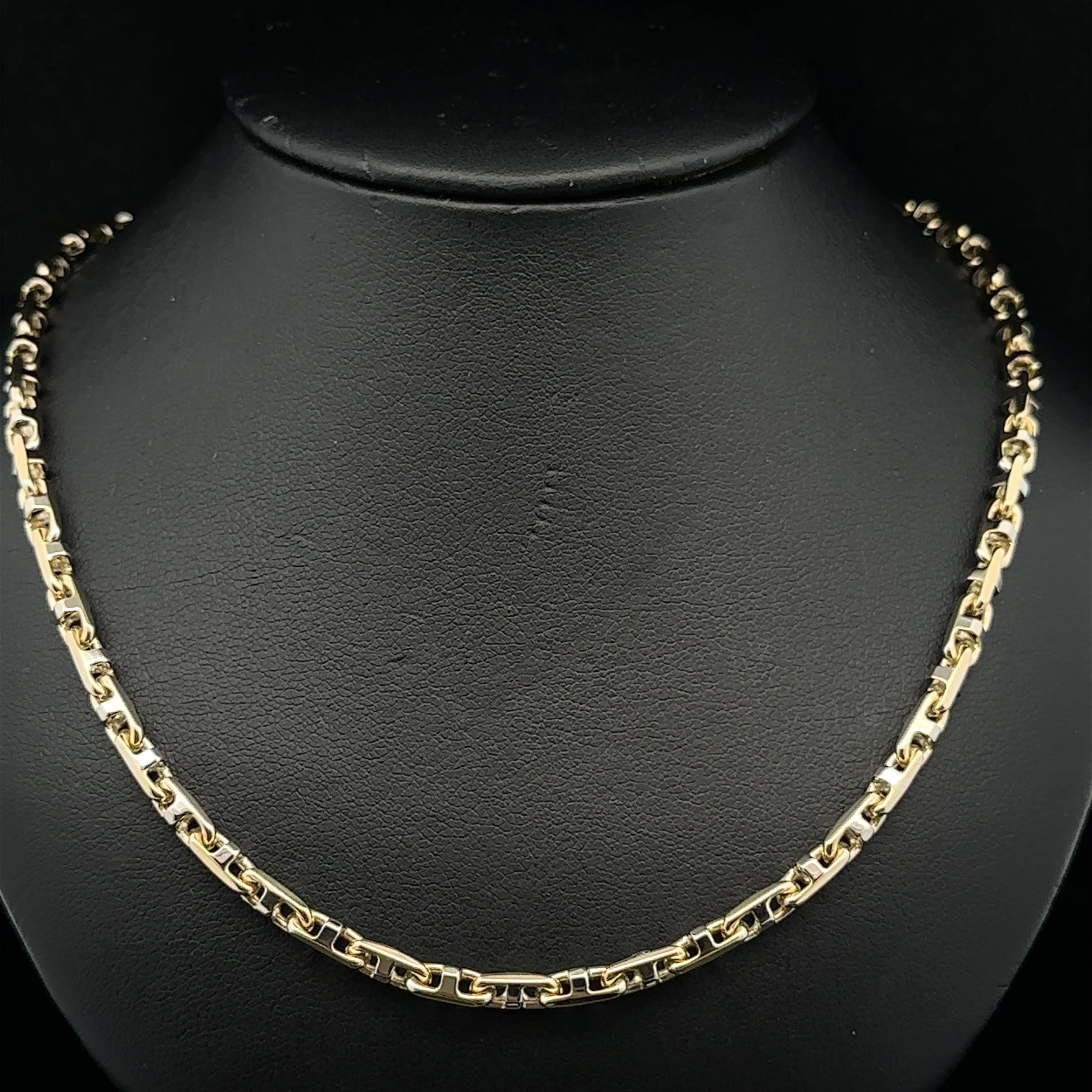 Italian Men's 14k Yellow & White Gold 22