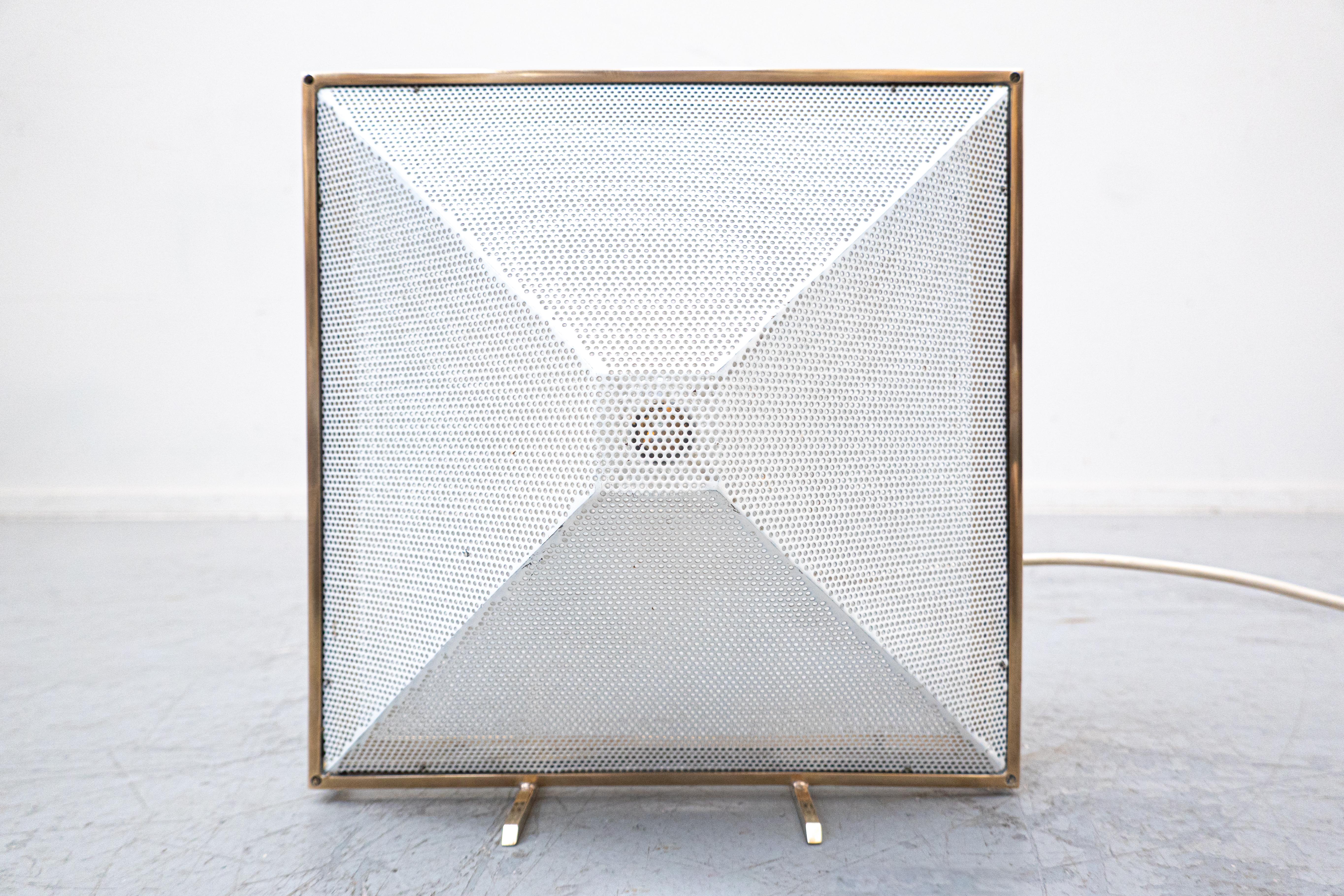 Italian Mesh Table Lamp, Metal, 1970s In Good Condition In Brussels, BE