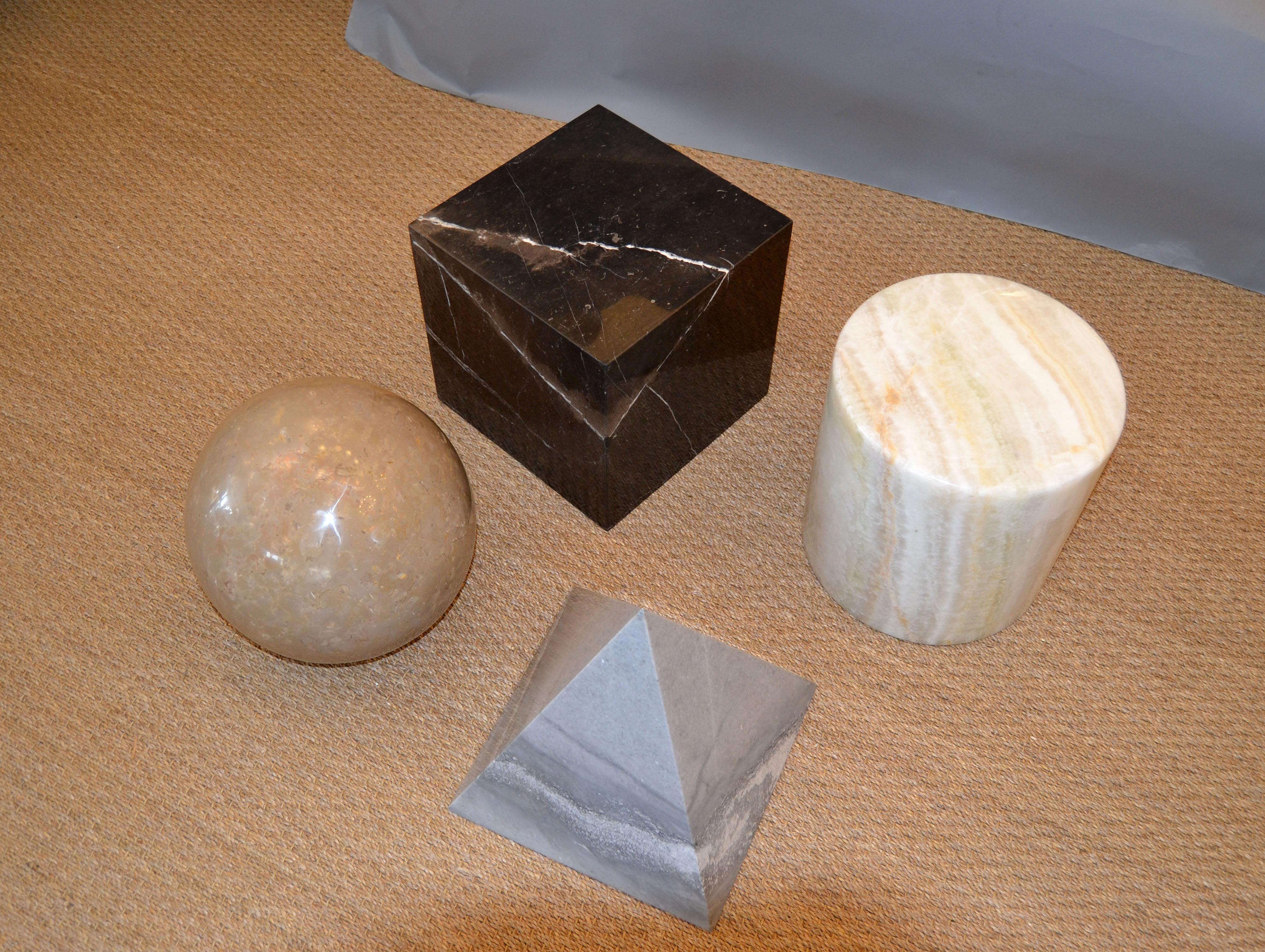 Italian Metafora Marble & Onyx Coffee Table Base by Lella and Massimo Vignelli 5