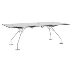 Vintage Italian, Metal and Glass Table by Norman Foster