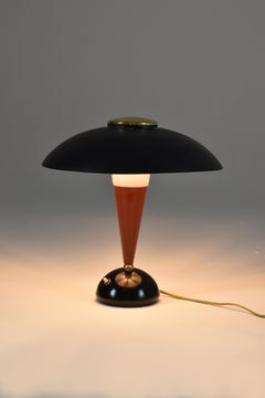 Lampe de table Art déco italienne en métal, années 1960