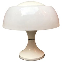 Italian Metal Base and Plexiglass Table Lamp, 1970s