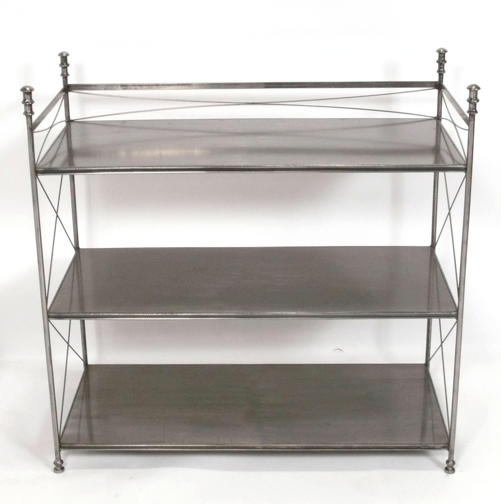 Estantería de metal italiana al estilo de Diego Giacometti Moderno de mediados de siglo en venta