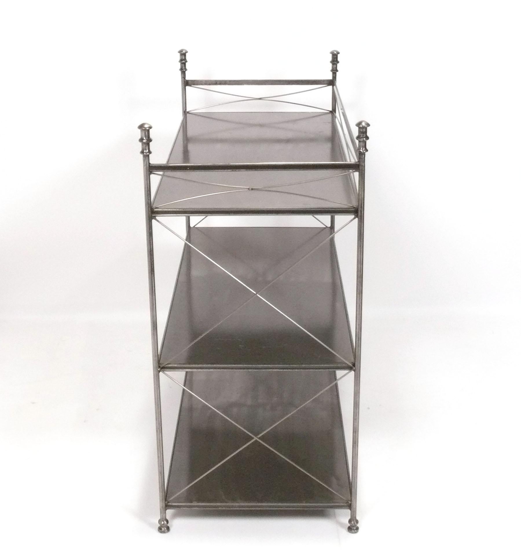 Estantería de metal italiana al estilo de Diego Giacometti Italiano en venta