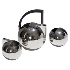 Italian Metal Tea Set, 1980s