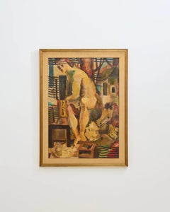 Italian Metaphysical Painting, Impasto Oil on Canvas, Circa 1930s