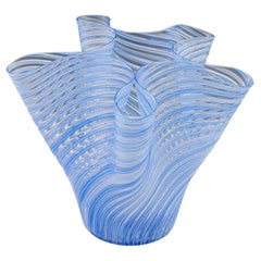 Italian Mezza Filigrana Fazzaletto Vase - 20th century