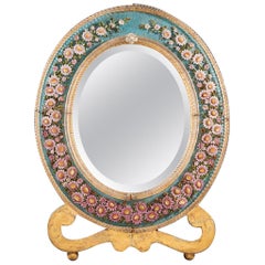 Antique Italian Micro Mosaic Dressing Mirror