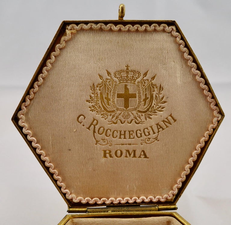 Italian Micromosaic Hexagonal Box by Roccheggiani Workshop, Rome, 1880s ...