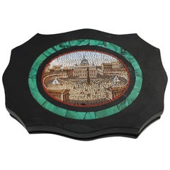 Italian Micromosaic Paperweight with a View of St Peter's Square, Rome