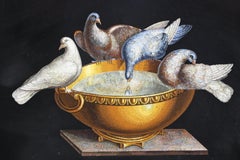 Italian Micromosaic Plaque of the "Doves of Pliny", Vatican Workshop