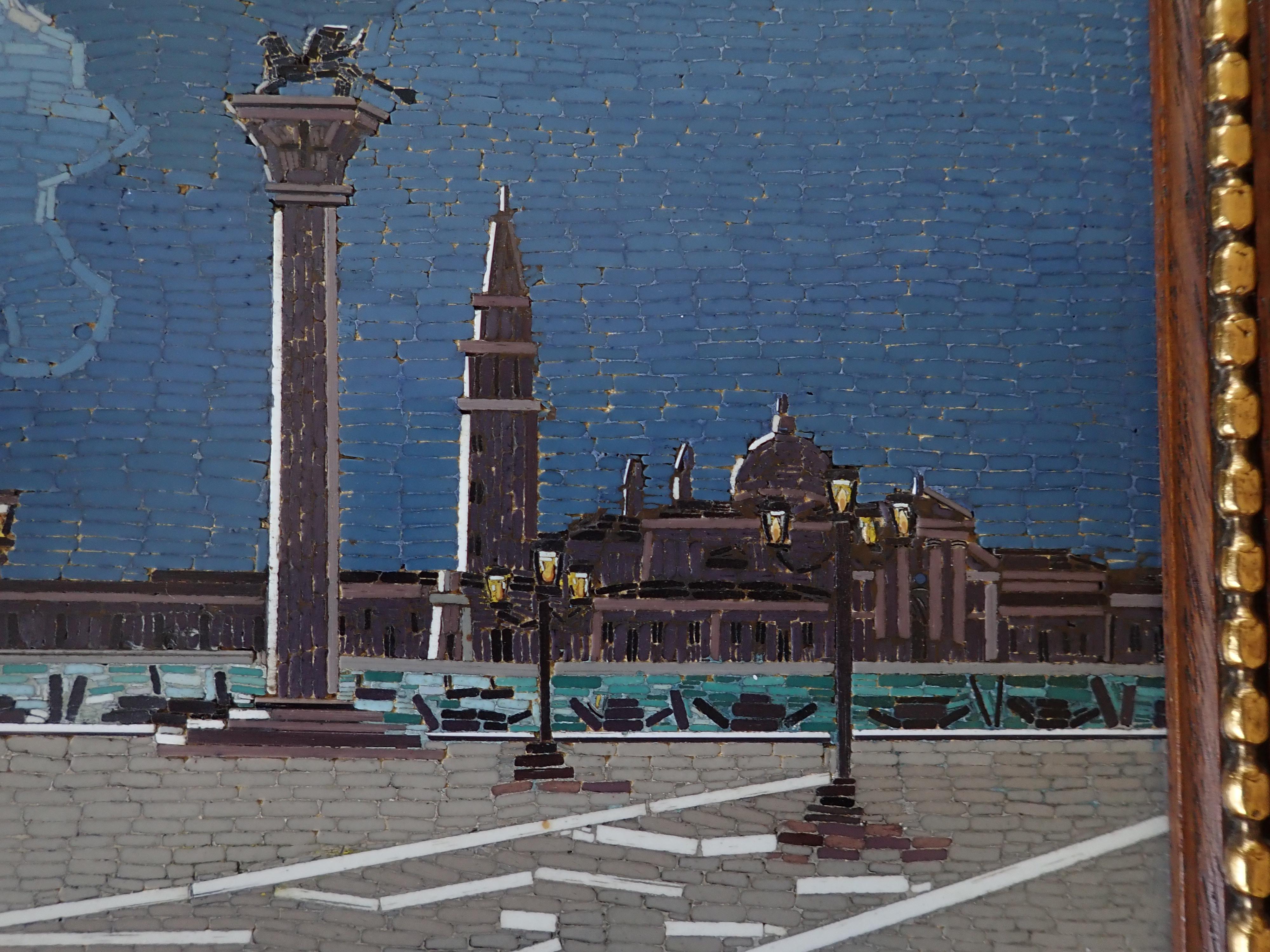 Early 20th Century Large Italian Micromosaic Plaque of Venice