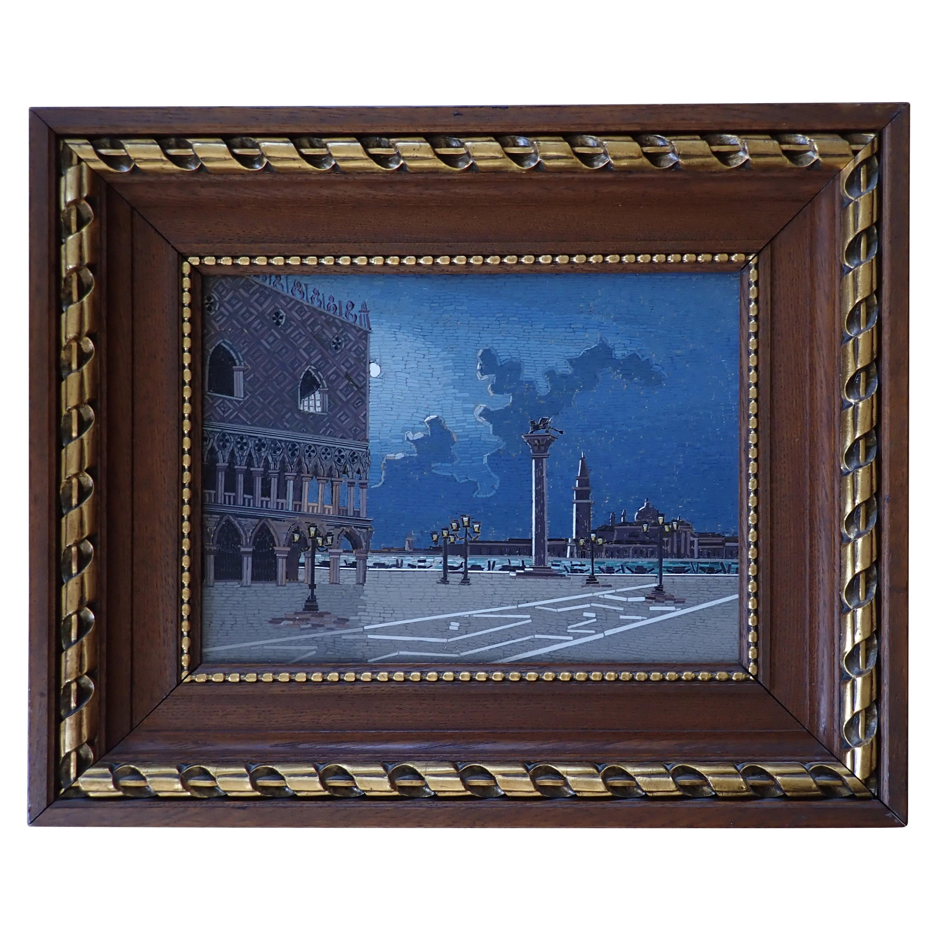 Large Italian Micromosaic Plaque of Venice
