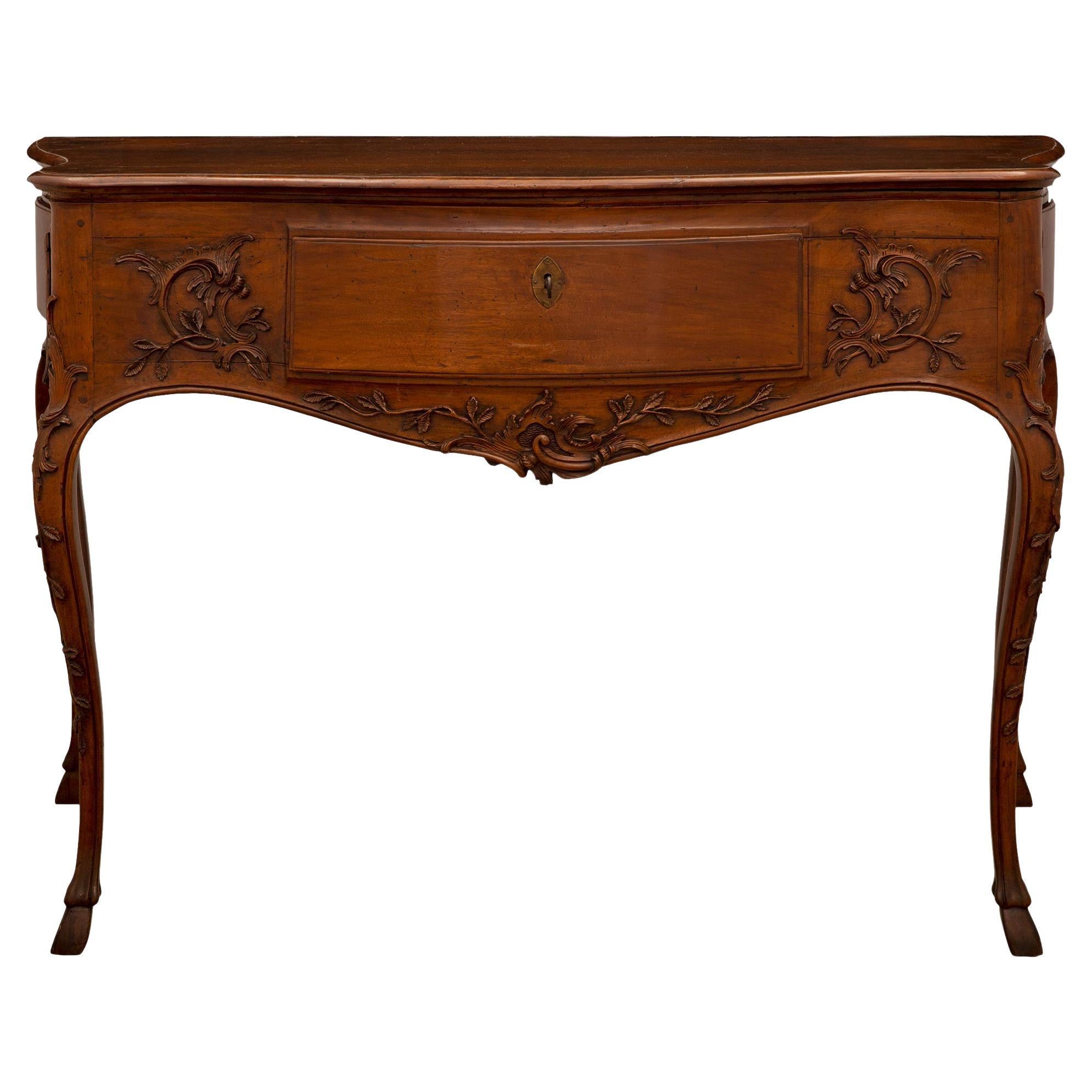 Italian Mid 18th Century Louis XV Period Walnut Console