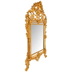 Italienische Mitte 19. Jahrhundert Barock St. Dreifach gerahmt Giltwood Spiegel