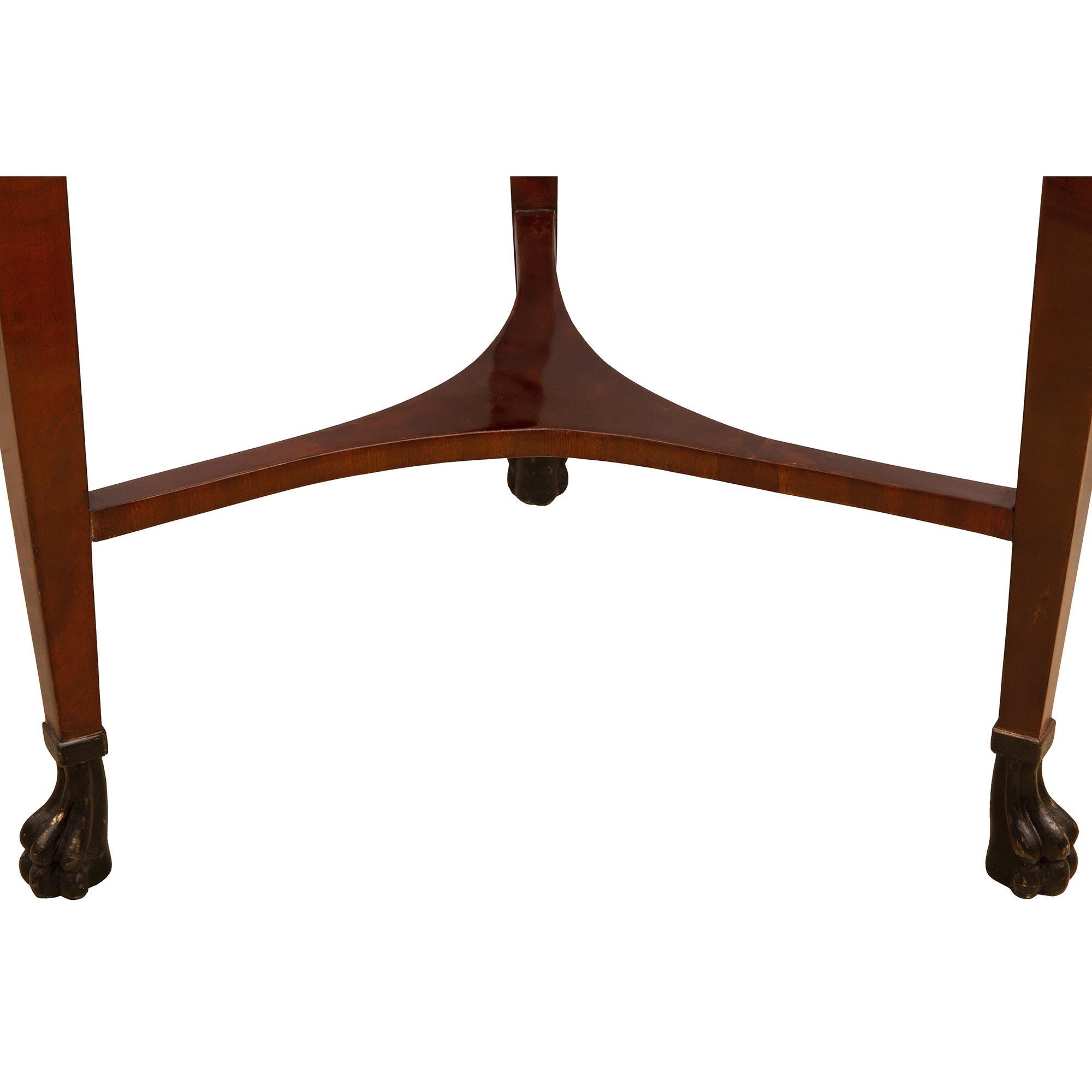 Italian Mid-19th Century Empire St. Circular Mahogany Center Table For Sale 2