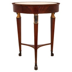 Italian Mid-19th Century Empire St. Circular Mahogany Center Table