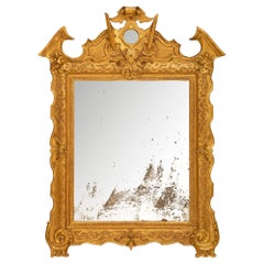 Italian Mid 19th Century Giltwood Mirror from Naples