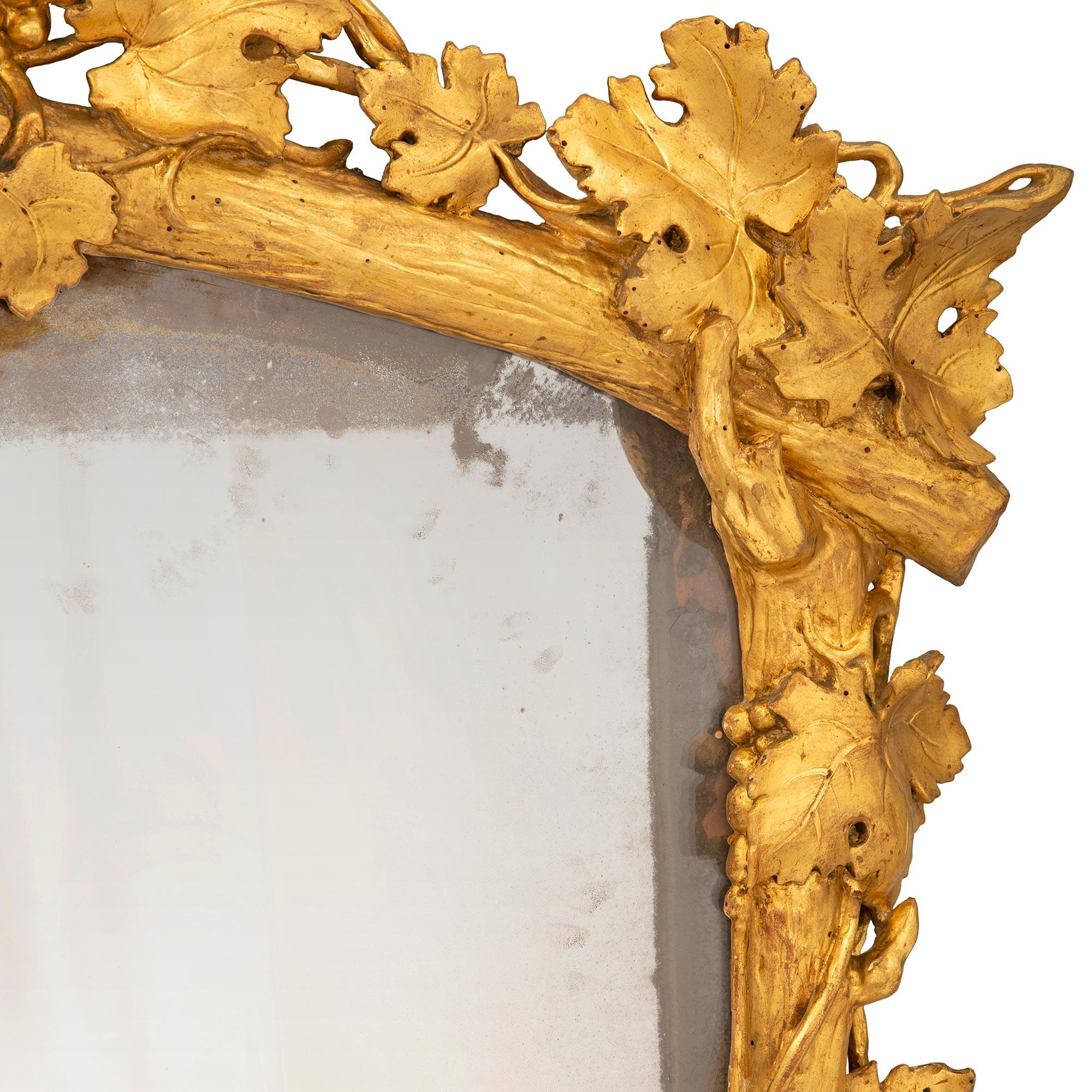 Italian Mid-19th Century Louis XV Style Giltwood Mirror 2