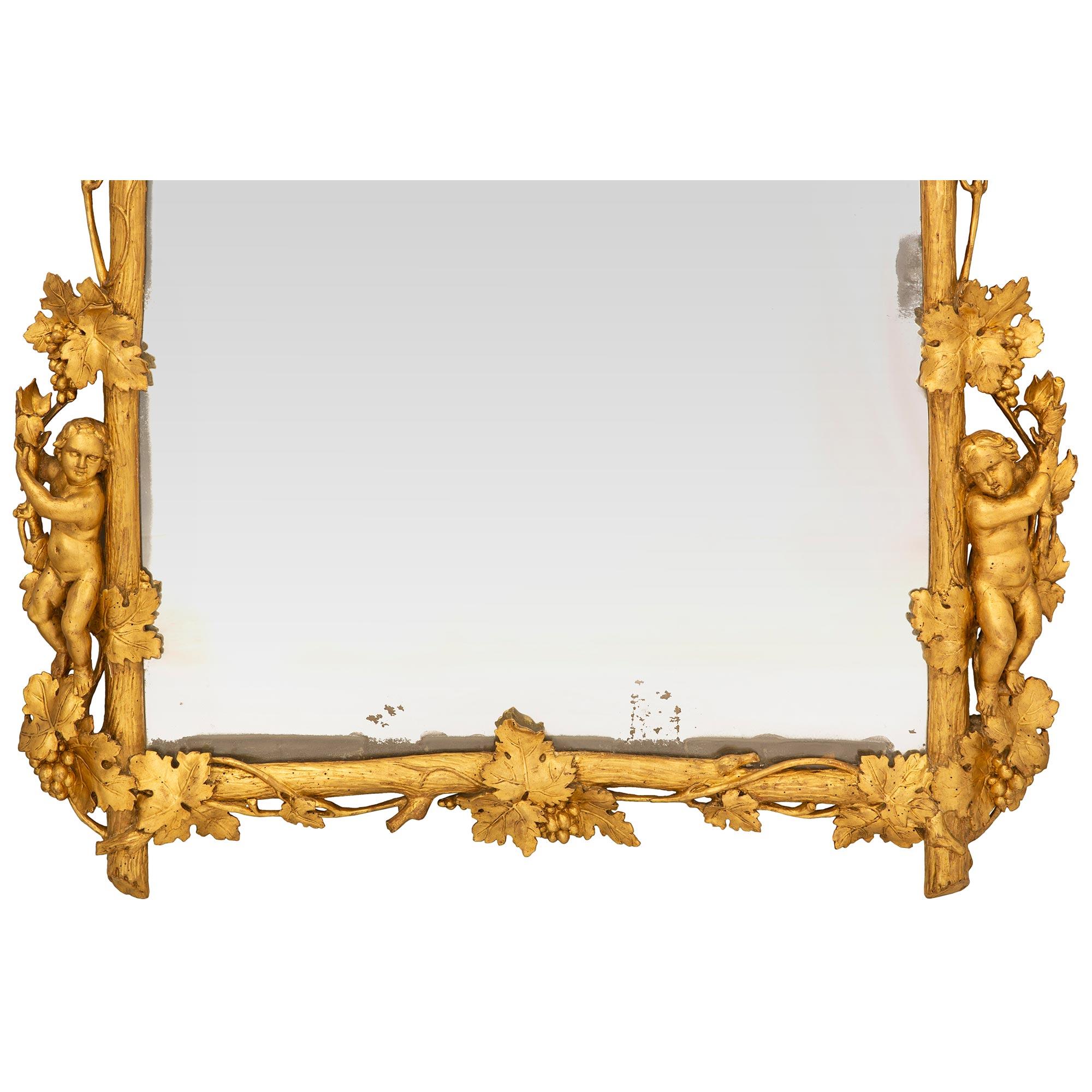 Italian Mid-19th Century Louis XV Style Giltwood Mirror 3