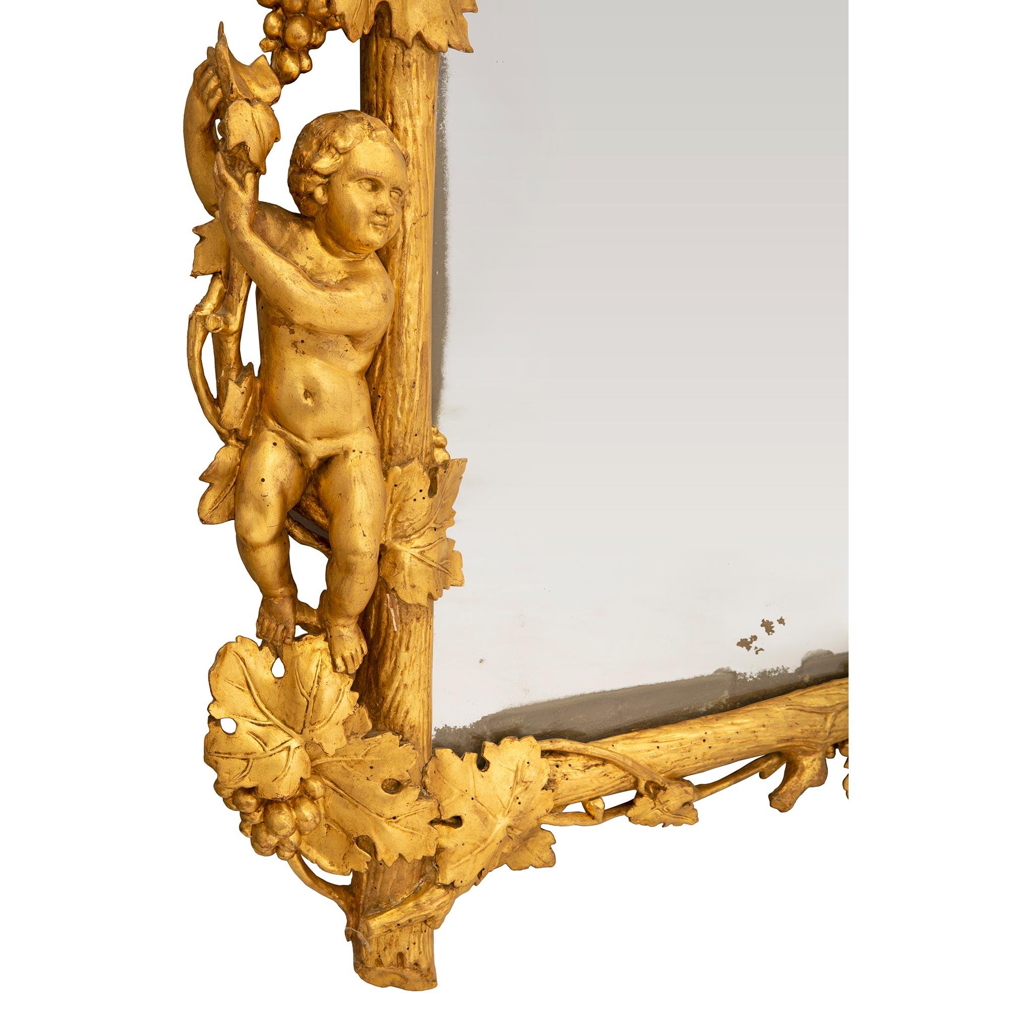 Italian Mid-19th Century Louis XV Style Giltwood Mirror 5