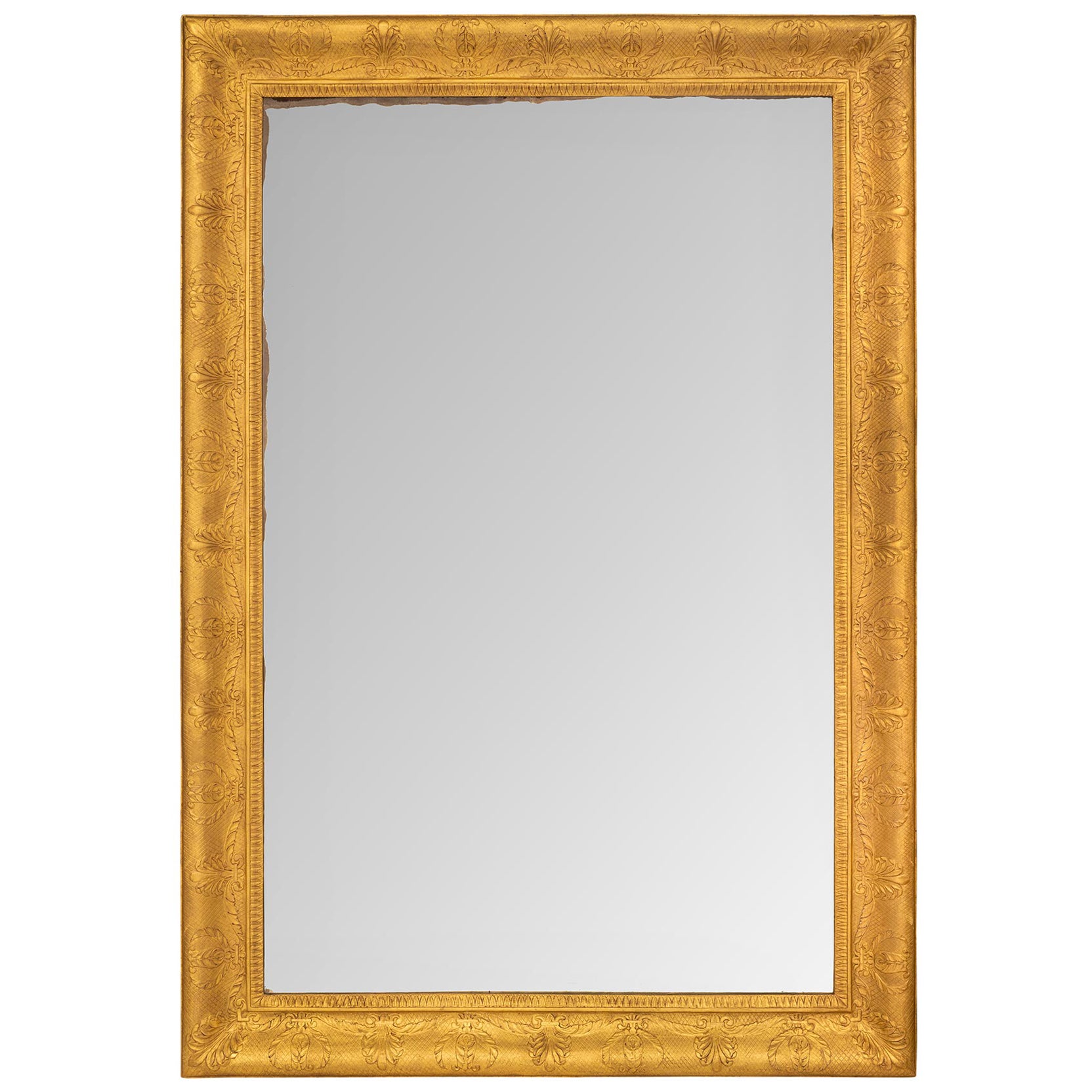 Italian Mid-19th Century Neo-Classical St. Giltwood Mirror