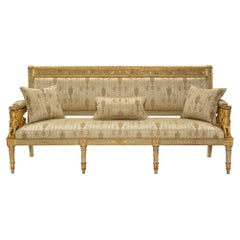 Settee italienne de style néoclassique du milieu du XIXe siècle