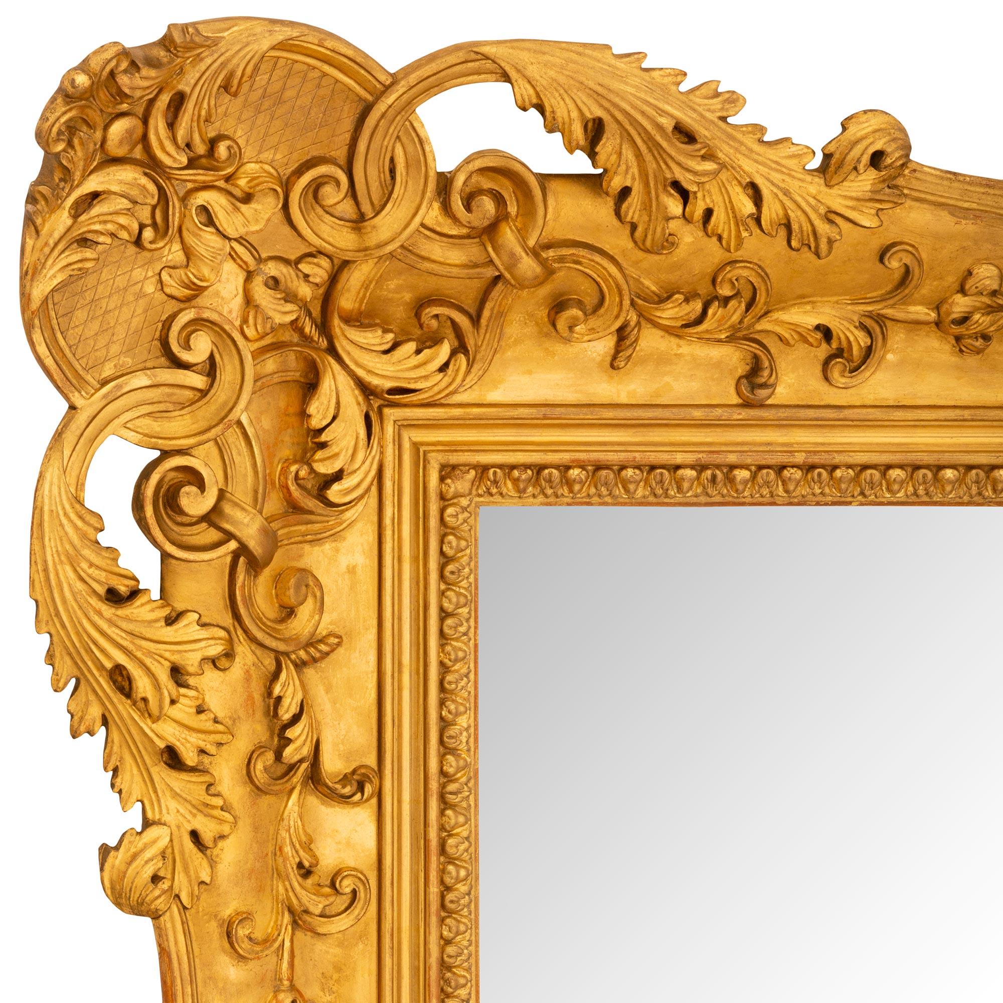Italian Mid 19th Century Venetian Rectangular Mirror For Sale 1