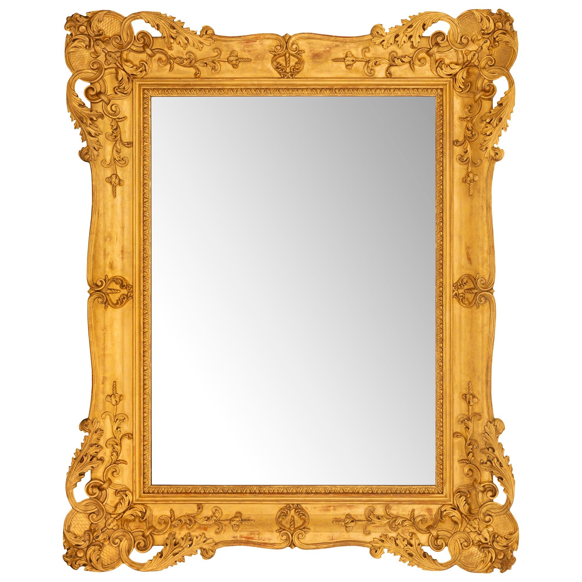 Italian Mid 19th Century Venetian Rectangular Mirror For Sale 5