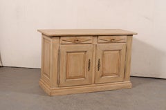 Italian Mid-20th C. Two Door Buffet Cabinet with Raised-Panel Design, 5 Ft Long