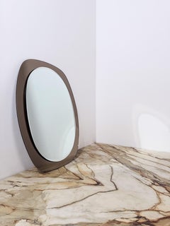 Italian Mid-20th Century Mirror with Bronzed Glass Frame in the style