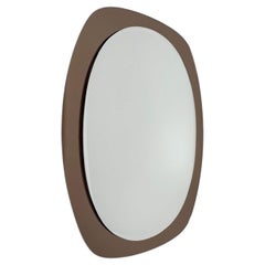 Italian Mid-20th Century Mirror with Bronzed Glass Frame in the style