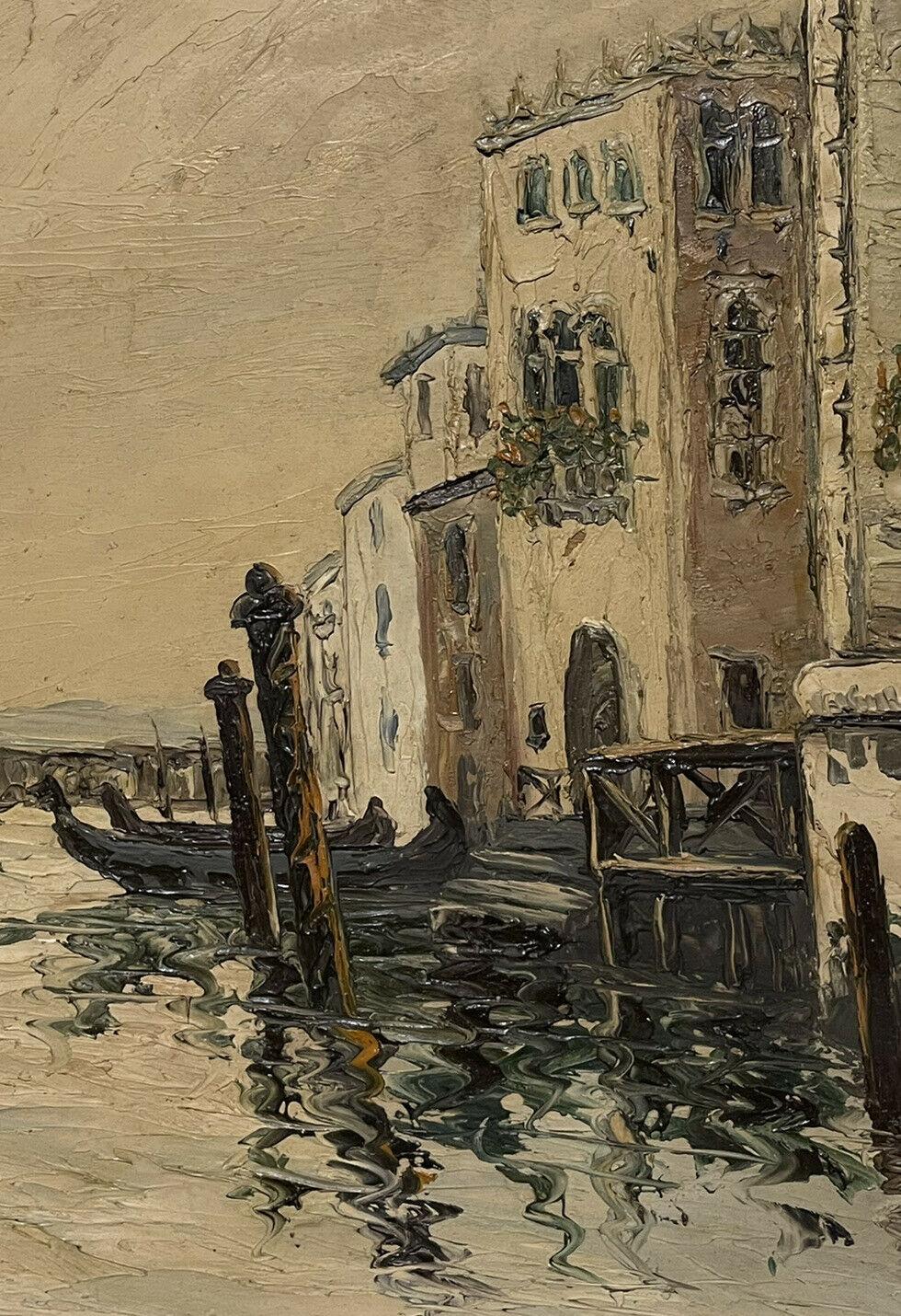 Artist/ School: Italian School, mid 20th century, signed

Title: The Grand Canal, Venice

Medium: signed oil painting on board, framed.

framed: 24.75 x 29.25 inches
canvas: 19.75 x 24 inches

Provenance: private collection, France

Condition: The