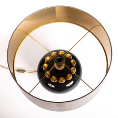Italian Mid-Cemtury Ceramic Table Lamp in Grey-Gold from the 1950s