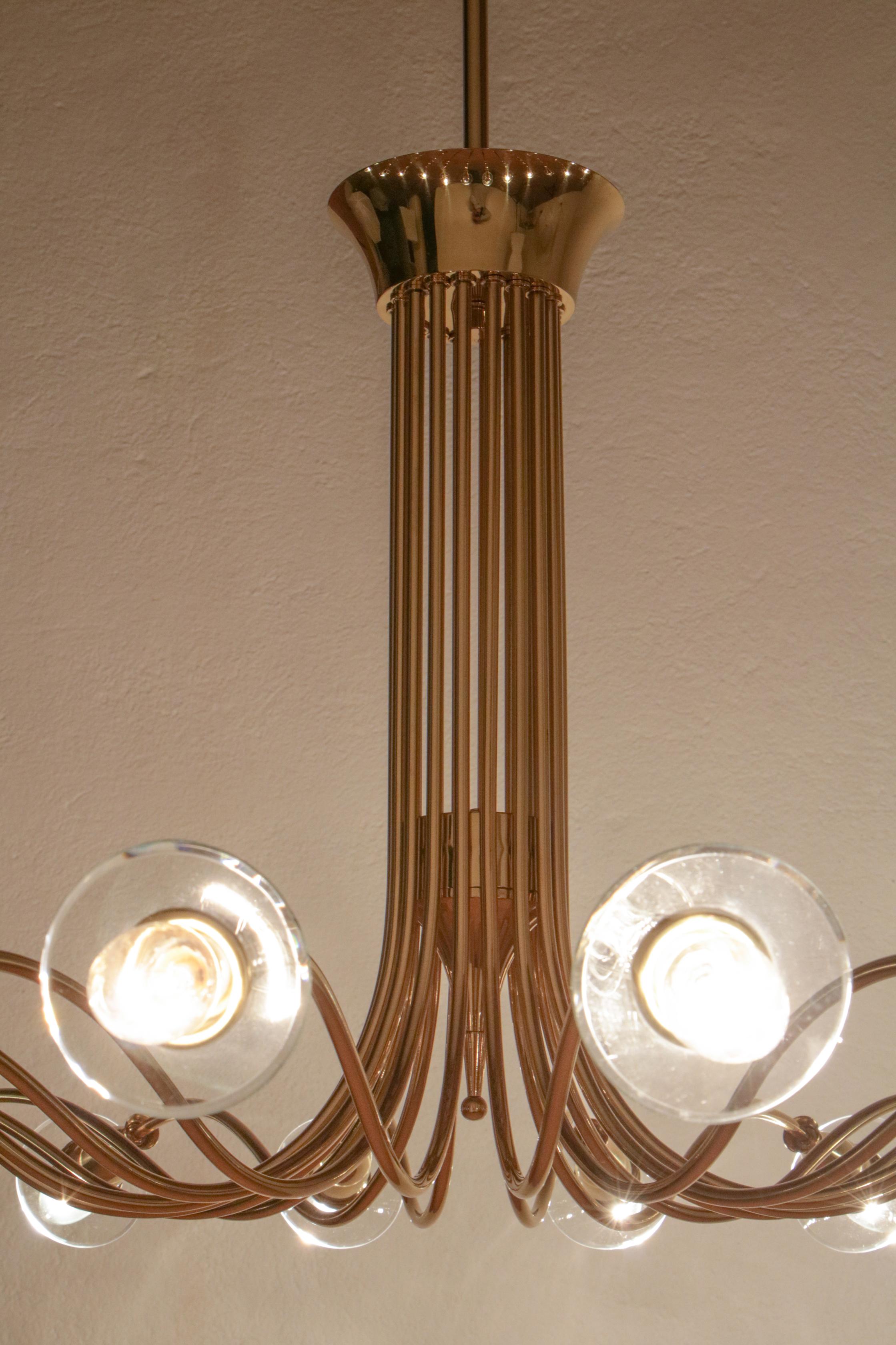 Italian Mid Century 18 lights chandelier by Angelo Lelii for Arredoluce For Sale 11